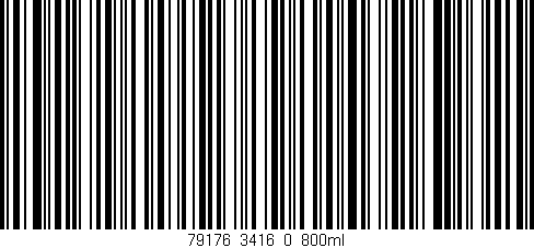 Código de barras (EAN, GTIN, SKU, ISBN): '79176_3416_0_800ml'