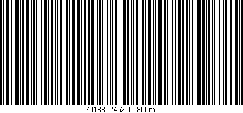 Código de barras (EAN, GTIN, SKU, ISBN): '79188_2452_0_800ml'