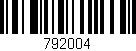 Código de barras (EAN, GTIN, SKU, ISBN): '792004'