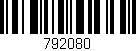 Código de barras (EAN, GTIN, SKU, ISBN): '792080'