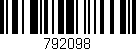 Código de barras (EAN, GTIN, SKU, ISBN): '792098'