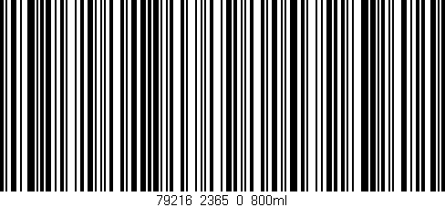 Código de barras (EAN, GTIN, SKU, ISBN): '79216_2365_0_800ml'