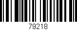 Código de barras (EAN, GTIN, SKU, ISBN): '79218'