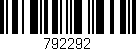 Código de barras (EAN, GTIN, SKU, ISBN): '792292'