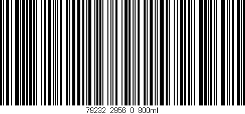 Código de barras (EAN, GTIN, SKU, ISBN): '79232_2956_0_800ml'