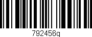 Código de barras (EAN, GTIN, SKU, ISBN): '792456q'