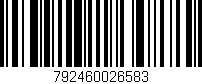 Código de barras (EAN, GTIN, SKU, ISBN): '792460026583'