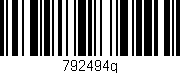 Código de barras (EAN, GTIN, SKU, ISBN): '792494q'