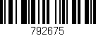 Código de barras (EAN, GTIN, SKU, ISBN): '792675'