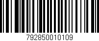 Código de barras (EAN, GTIN, SKU, ISBN): '792850010109'