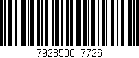 Código de barras (EAN, GTIN, SKU, ISBN): '792850017726'