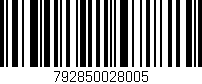 Código de barras (EAN, GTIN, SKU, ISBN): '792850028005'