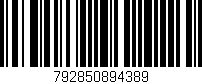 Código de barras (EAN, GTIN, SKU, ISBN): '792850894389'