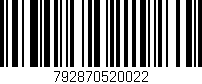 Código de barras (EAN, GTIN, SKU, ISBN): '792870520022'