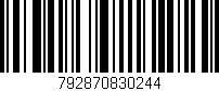 Código de barras (EAN, GTIN, SKU, ISBN): '792870830244'