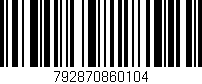 Código de barras (EAN, GTIN, SKU, ISBN): '792870860104'