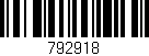 Código de barras (EAN, GTIN, SKU, ISBN): '792918'