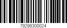 Código de barras (EAN, GTIN, SKU, ISBN): '79298300024'