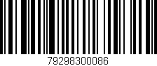 Código de barras (EAN, GTIN, SKU, ISBN): '79298300086'