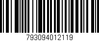 Código de barras (EAN, GTIN, SKU, ISBN): '793094012119'