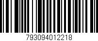 Código de barras (EAN, GTIN, SKU, ISBN): '793094012218'