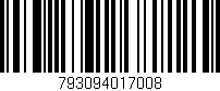 Código de barras (EAN, GTIN, SKU, ISBN): '793094017008'