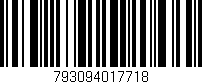 Código de barras (EAN, GTIN, SKU, ISBN): '793094017718'