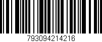 Código de barras (EAN, GTIN, SKU, ISBN): '793094214216'