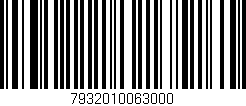 Código de barras (EAN, GTIN, SKU, ISBN): '7932010063000'