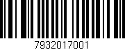 Código de barras (EAN, GTIN, SKU, ISBN): '7932017001'