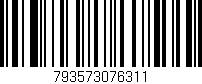 Código de barras (EAN, GTIN, SKU, ISBN): '793573076311'