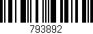 Código de barras (EAN, GTIN, SKU, ISBN): '793892'