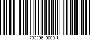 Código de barras (EAN, GTIN, SKU, ISBN): '793936/0000_U'