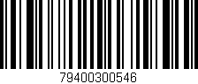 Código de barras (EAN, GTIN, SKU, ISBN): '79400300546'