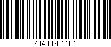 Código de barras (EAN, GTIN, SKU, ISBN): '79400301161'