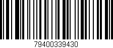 Código de barras (EAN, GTIN, SKU, ISBN): '79400339430'