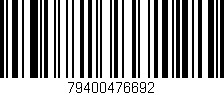 Código de barras (EAN, GTIN, SKU, ISBN): '79400476692'