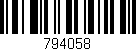 Código de barras (EAN, GTIN, SKU, ISBN): '794058'