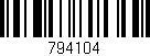 Código de barras (EAN, GTIN, SKU, ISBN): '794104'