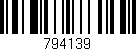 Código de barras (EAN, GTIN, SKU, ISBN): '794139'