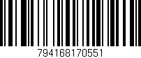 Código de barras (EAN, GTIN, SKU, ISBN): '794168170551'
