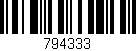 Código de barras (EAN, GTIN, SKU, ISBN): '794333'