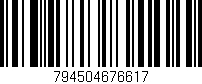 Código de barras (EAN, GTIN, SKU, ISBN): '794504676617'
