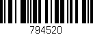 Código de barras (EAN, GTIN, SKU, ISBN): '794520'