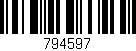 Código de barras (EAN, GTIN, SKU, ISBN): '794597'