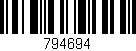 Código de barras (EAN, GTIN, SKU, ISBN): '794694'