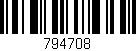 Código de barras (EAN, GTIN, SKU, ISBN): '794708'