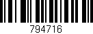 Código de barras (EAN, GTIN, SKU, ISBN): '794716'