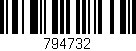 Código de barras (EAN, GTIN, SKU, ISBN): '794732'
