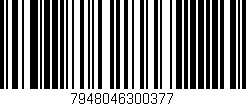 Código de barras (EAN, GTIN, SKU, ISBN): '7948046300377'